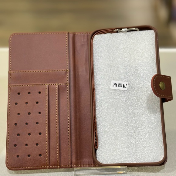 Beautiful iPhone 14 Pro Max wallet Case + Glass Screen Protector,Ship Fast - Picture 4 of 5